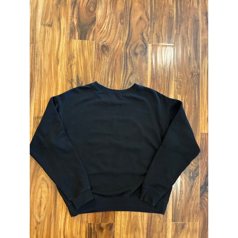 Looney‎ Tunes Thats All Folks Black Graphic Sweatshirt Bugs Bunny Daffy Duck M - Picture 3 of 6